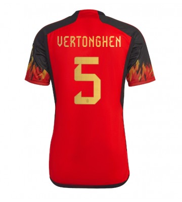 Lacne Muži Futbalové dres Belgicko Jan Vertonghen #5 MS 2022 Krátky Rukáv - Domáci